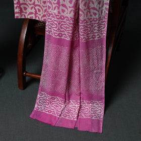 Kutch Hand Block Batik Print Cotton 3pc Unstitched Dress Material Suit Set 29
