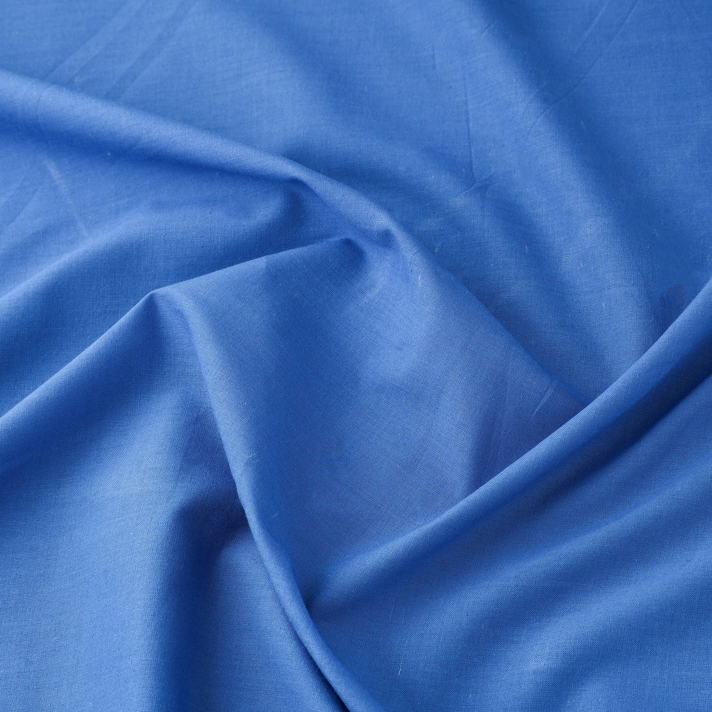 Blue - Prewashed Plain Cotton Fabric 19