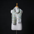 Sanganeri Handloom Chanderi Silk Hand Block Floral Print Stole 09