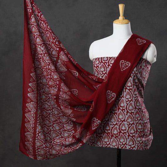 3pc Kutch Batik Printed Cotton Suit Material Set 65