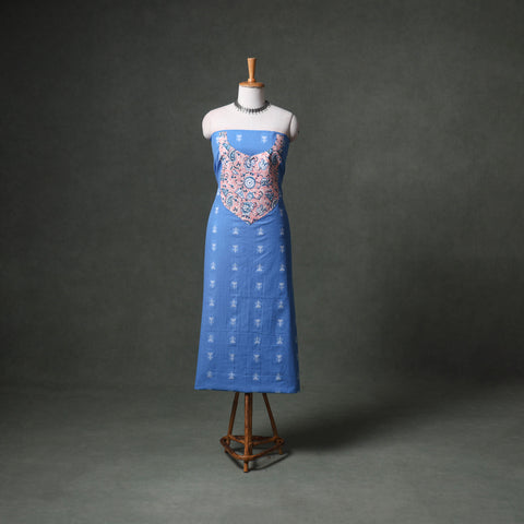 Patchwork Jacquard Buti Cotton Unstitched Kurta Material (2.5M) 75