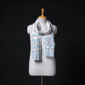 Sanganeri Handloom Chanderi Silk Hand Block Floral Print Stole 12
