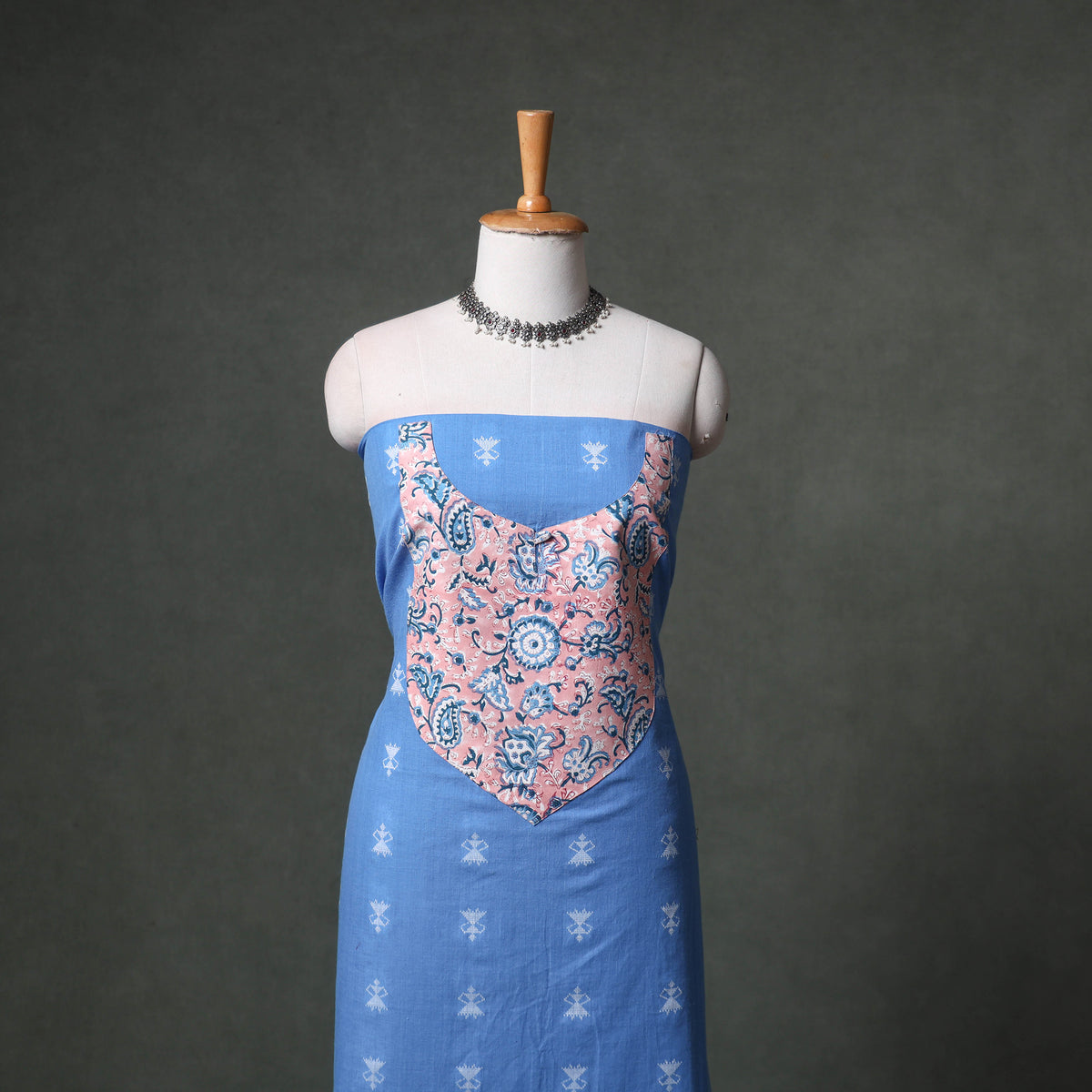 Patchwork Jacquard Buti Cotton Unstitched Kurta Material (2.5M) 75