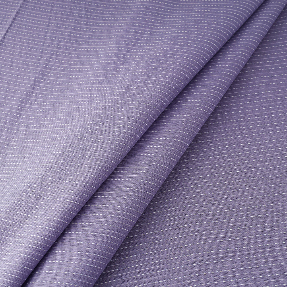 Purple - Prewashed Running Stitch Plain Cotton Fabric 33