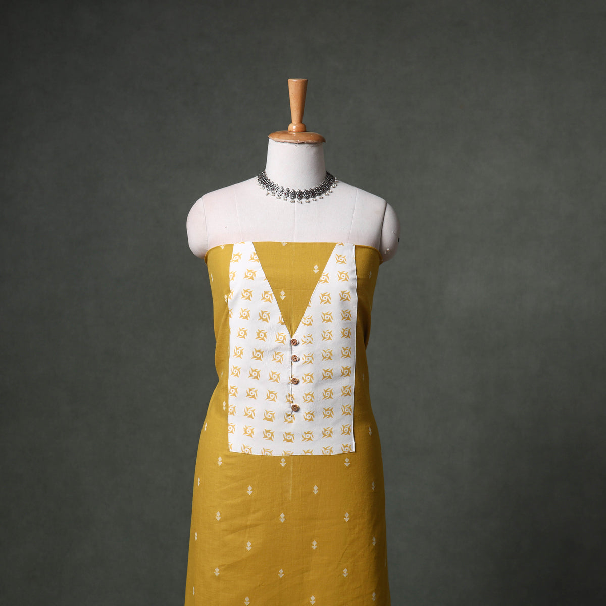 Patchwork Jacquard Buti Cotton Unstitched Kurta Material (2.5M) 77