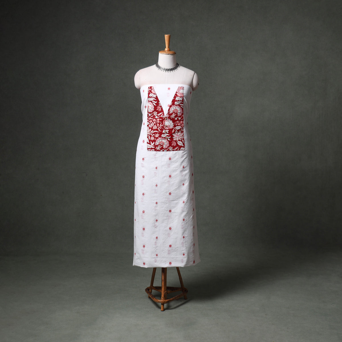 Patchwork Jacquard Buti Cotton Unstitched Kurta Material (2.5M) 79