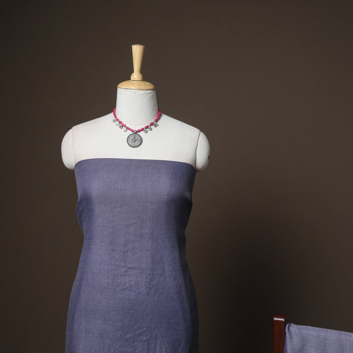 Plain Woolen Unstitched Dress Material: Kurta, Bottom with Dupatta 05