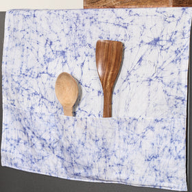 Blue Handmade Cotton Fridge Top Cover with Multiple Pockets