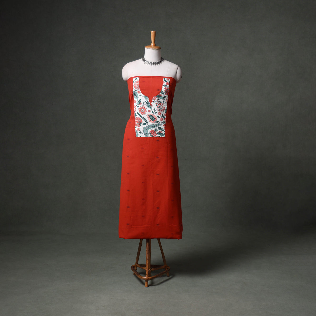 Patchwork Jacquard Buti Cotton Unstitched Kurta Material (2.5M) 80