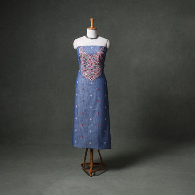 Patchwork Jacquard Buti Cotton Unstitched Kurta Material (2.5M) 81