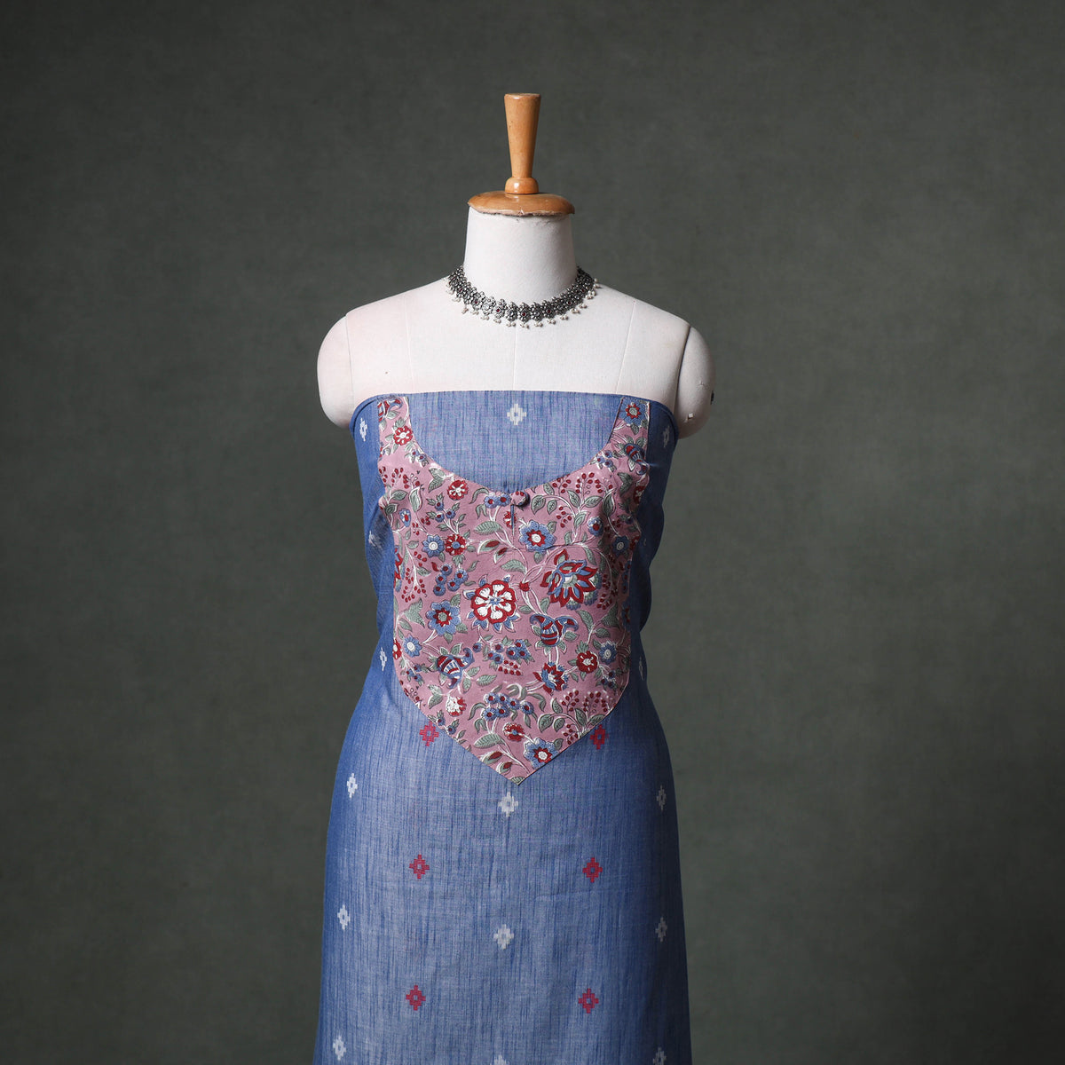 Patchwork Jacquard Buti Cotton Unstitched Kurta Material (2.5M) 81
