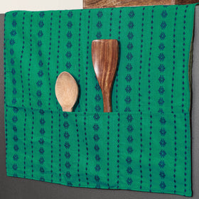 Green - handmade cotton fridge top cover with multiple