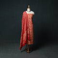 Kutch Hand Block Batik Print Cotton 3pc Unstitched Dress Material Suit Set 34
