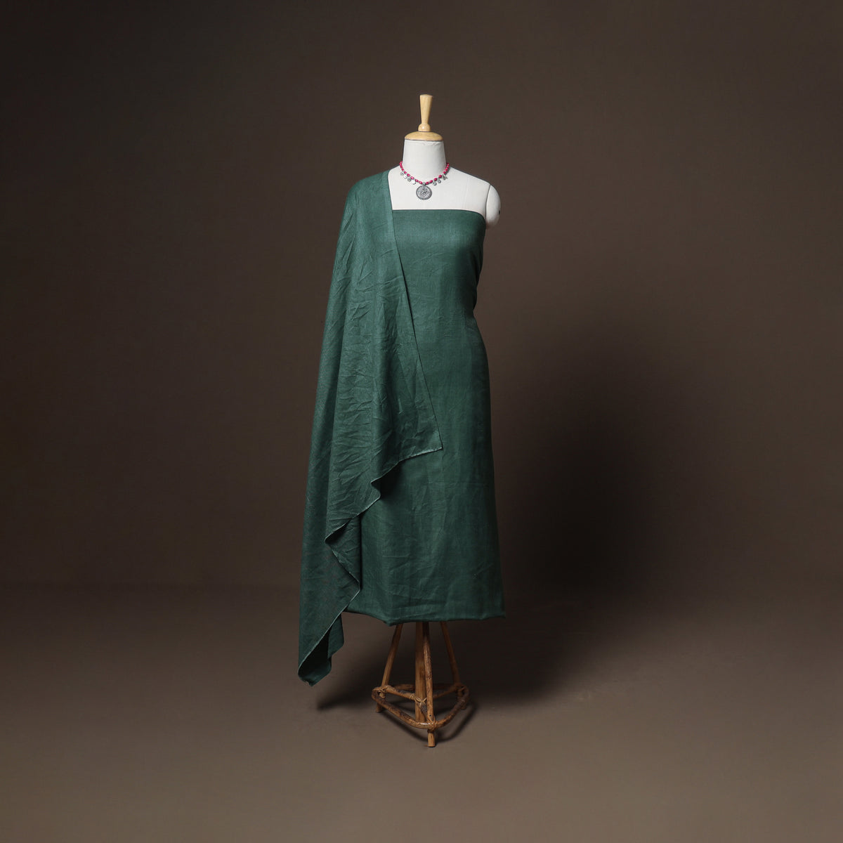 Plain Woolen Unstitched Dress Material: Kurta, Bottom with Dupatta 01