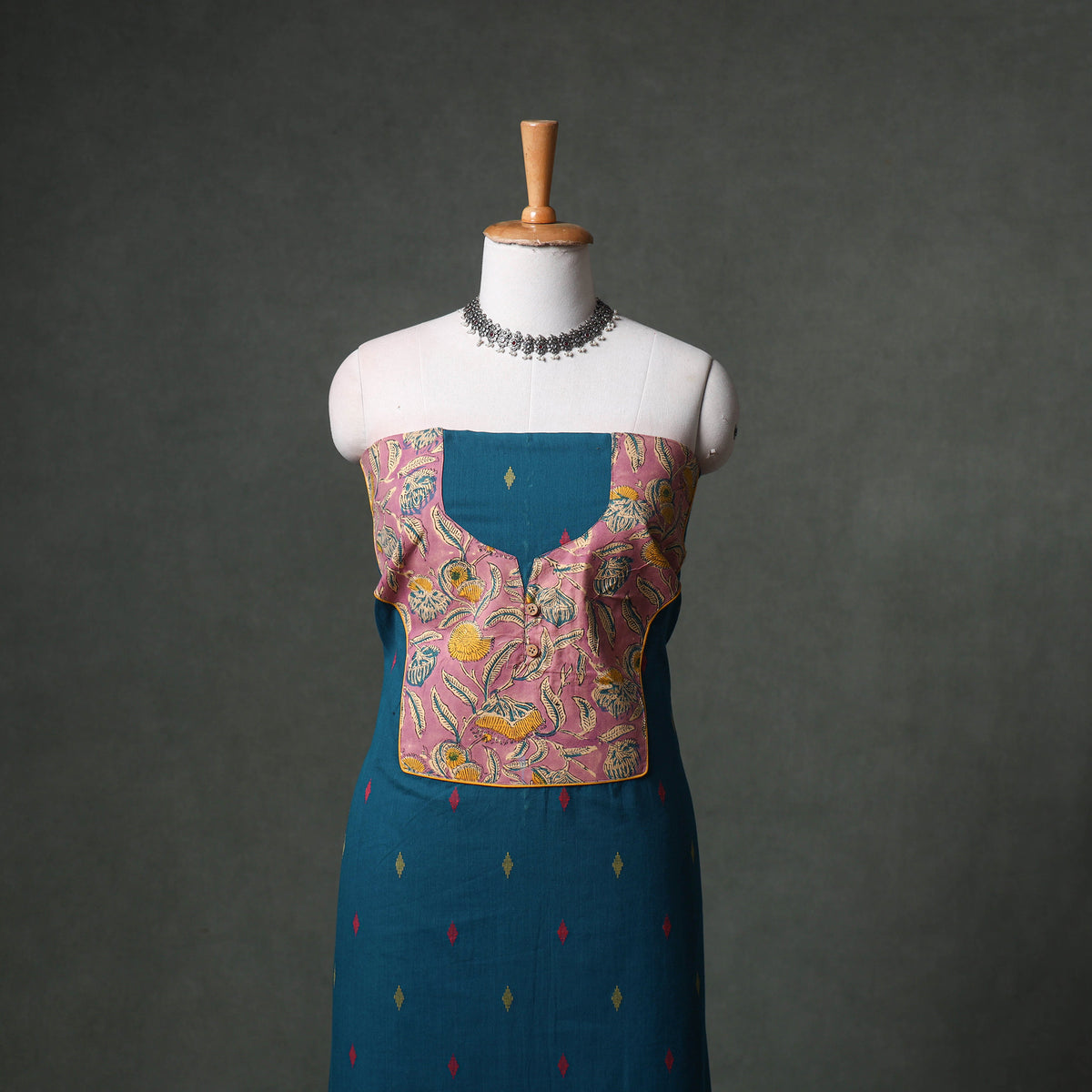 Patchwork Jacquard Buti Cotton Unstitched Kurta Material (2.5M) 82