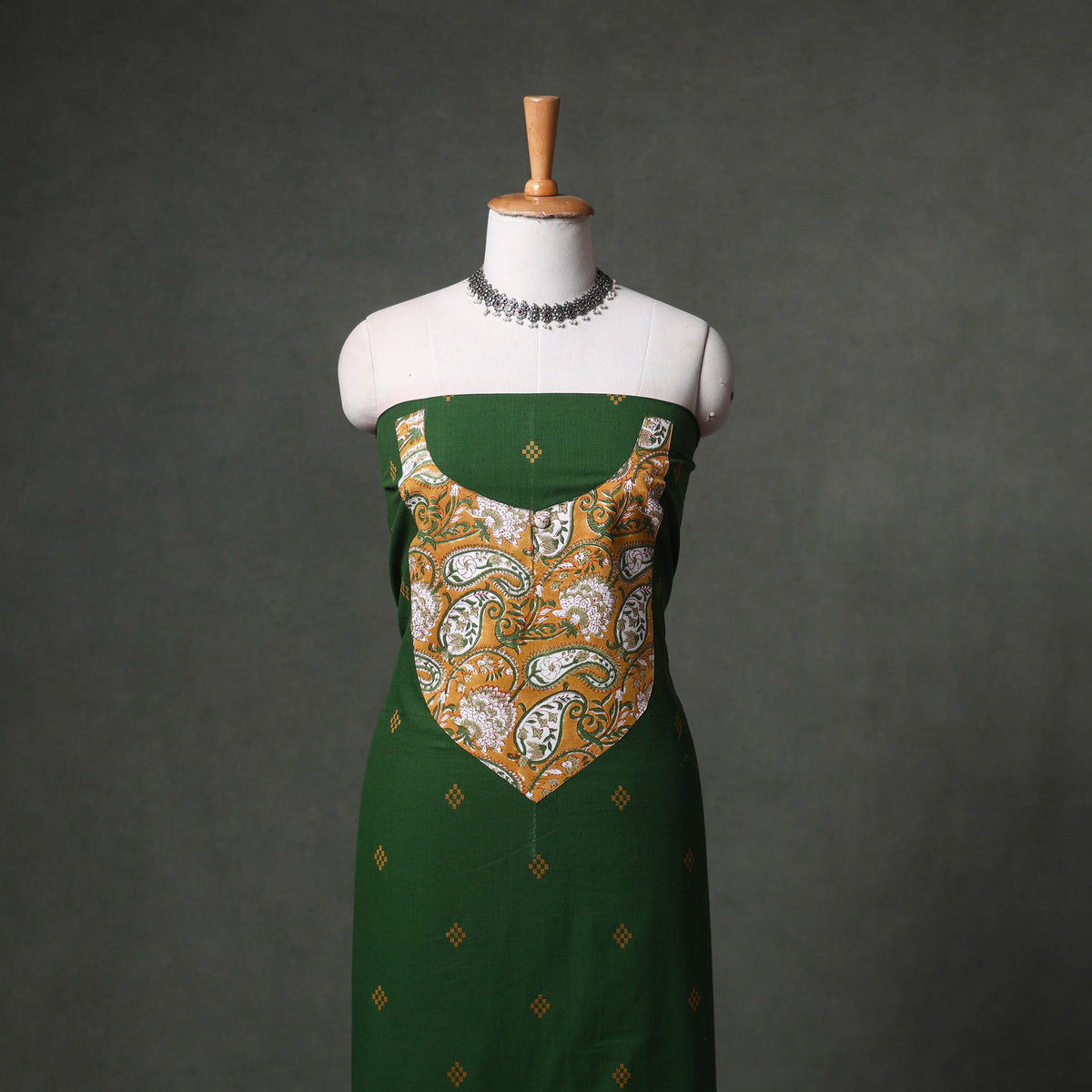 Patchwork Jacquard Buti Cotton Unstitched Kurta Material (2.5M) 83