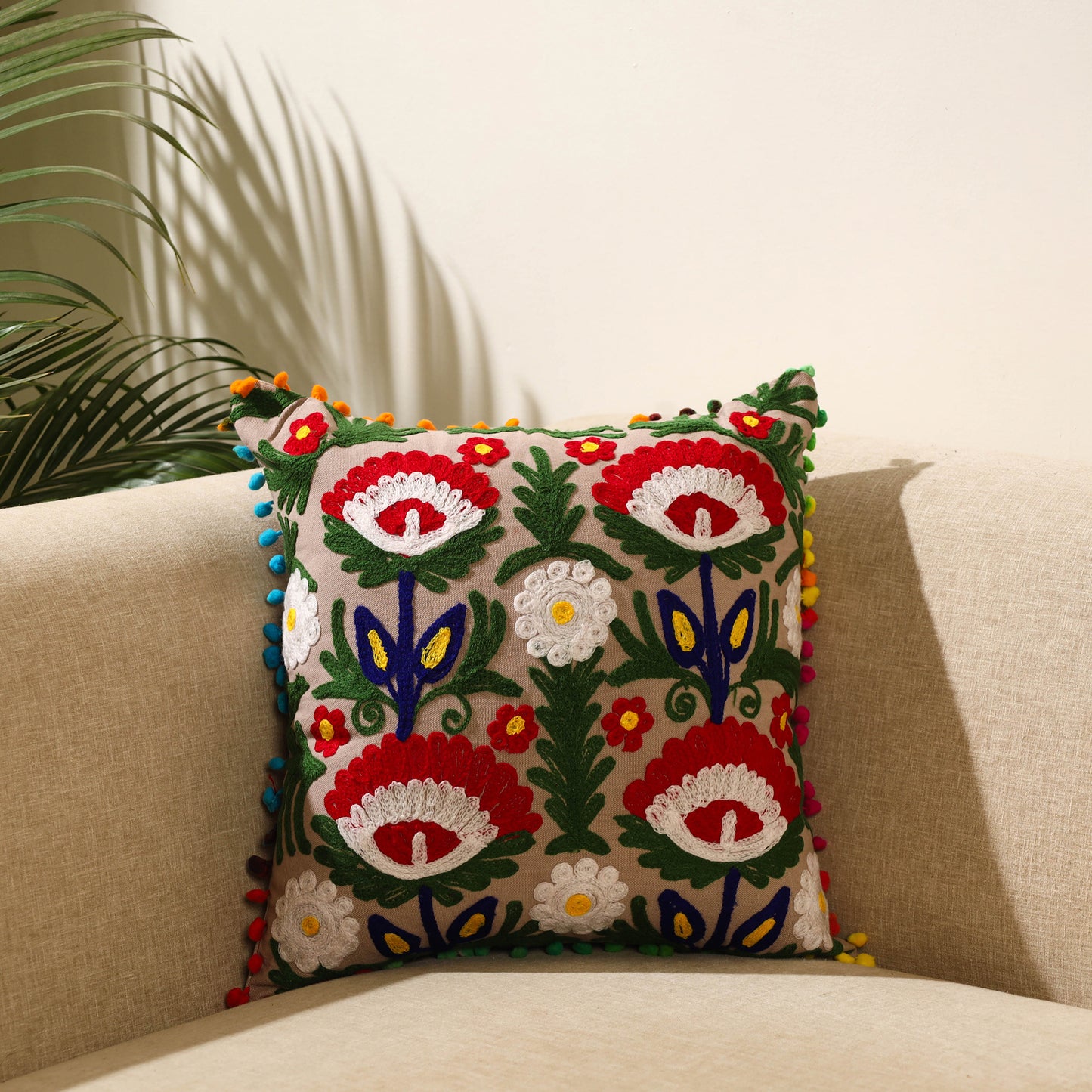 Suzani Embroidery Cushion Cover