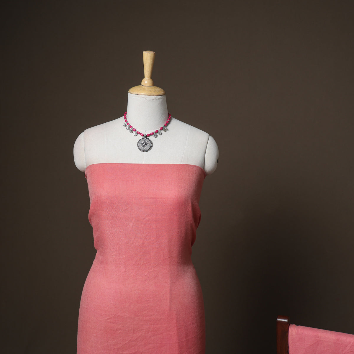 Plain Woolen Unstitched Dress Material: Kurta, Bottom with Dupatta 02