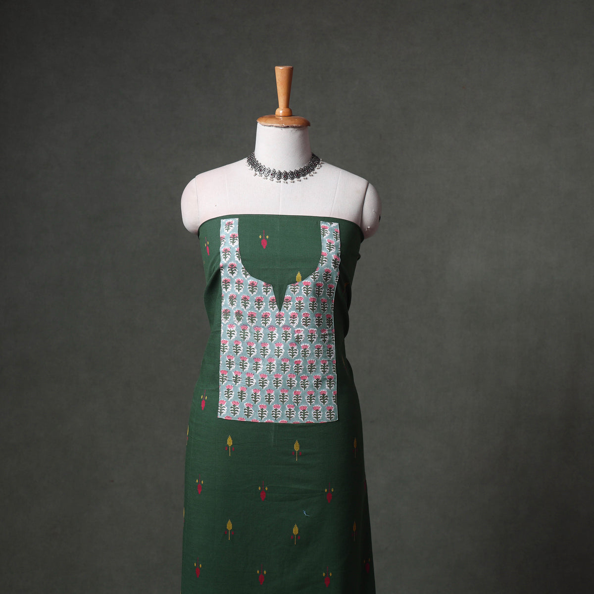 Patchwork Jacquard Buti Cotton Unstitched Kurta Material (2.5M) 84