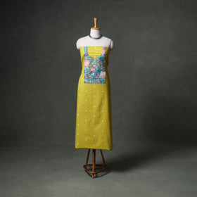 Patchwork jacquard buti cotton unstitched kurta material