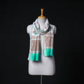 Sanganeri Handloom Chanderi Silk Hand Block Floral Print Stole 25