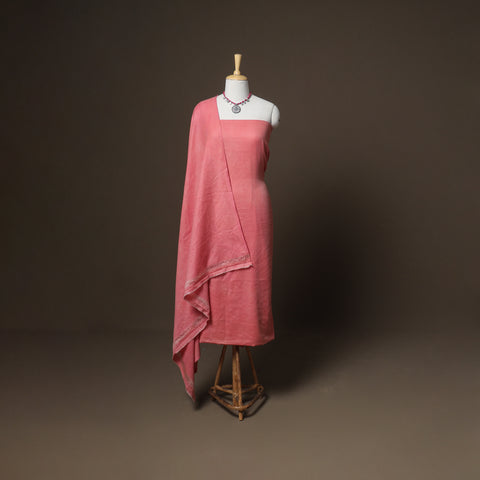 Plain Woolen Unstitched Dress Material: Kurta, Bottom with Dupatta 02