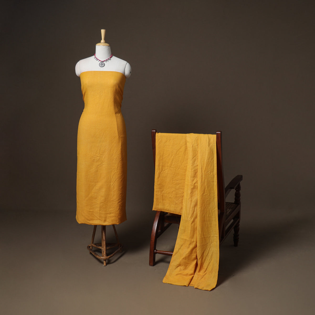 Plain Woolen Unstitched Dress Material: Kurta, Bottom with Dupatta 03