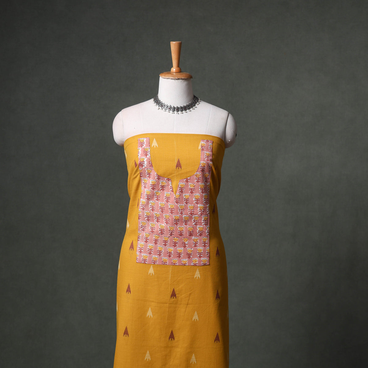 Patchwork Jacquard Buti Cotton Unstitched Kurta Material (2.5M) 87