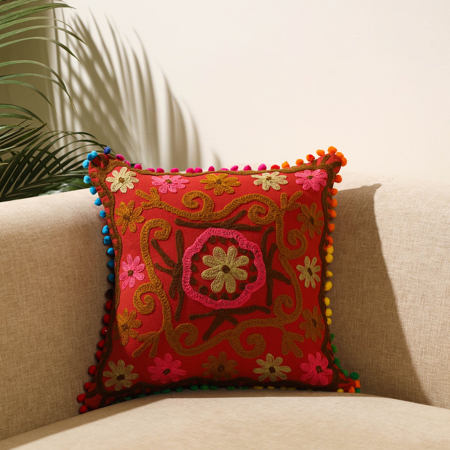 Suzani Embroidery Cushion Cover