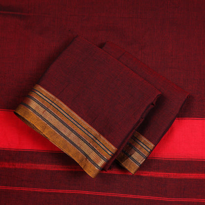 Maroon - 3pc Dharwad Cotton Suit Material Set