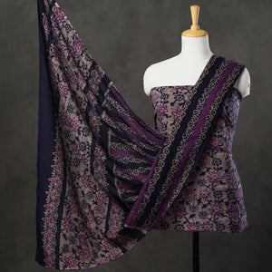 3pc Kutch Batik Printed Cotton Suit Material Set 86