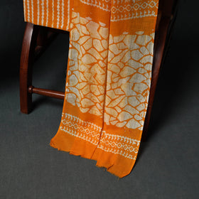 Kutch Hand Block Batik Print Cotton 3pc Unstitched Dress Material Suit Set 40