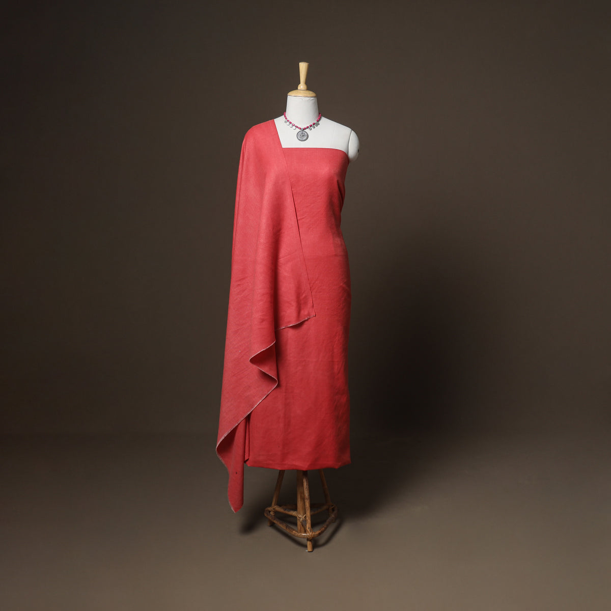 Plain Woolen Unstitched Dress Material: Kurta, Bottom with Dupatta 04
