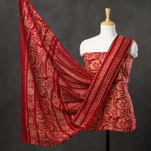3pc Kutch Batik Printed Cotton Suit Material Set 88