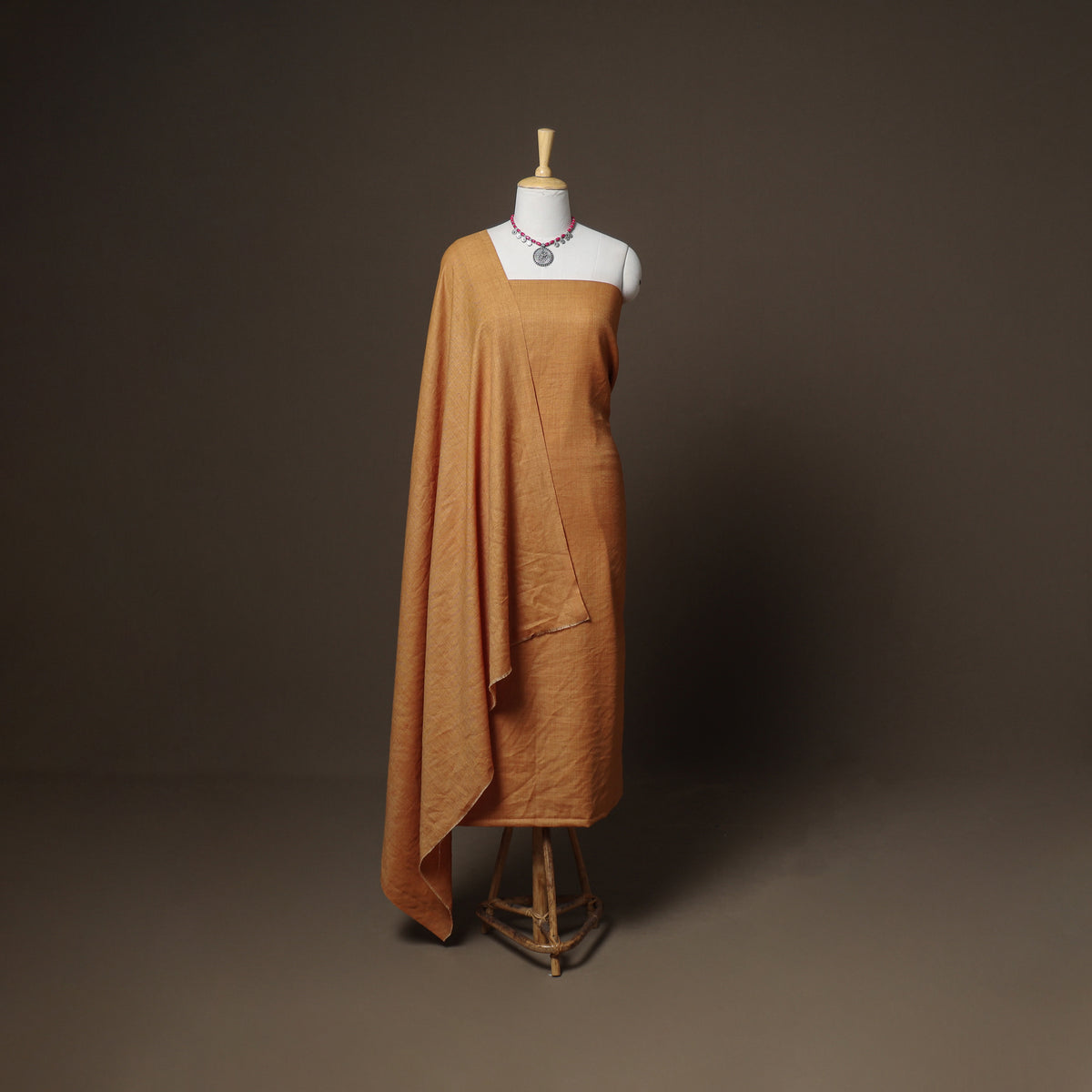 Plain Woolen Unstitched Dress Material: Kurta, Bottom with Dupatta 06