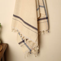 White - Handloom Fine Cotton Plain Bath Towel 03