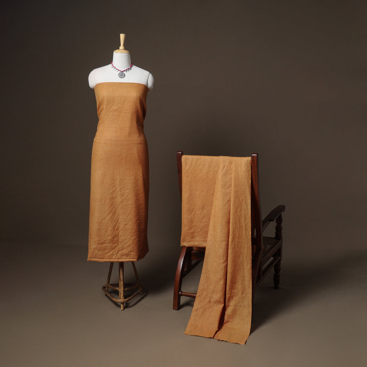 Plain Woolen Unstitched Dress Material: Kurta, Bottom with Dupatta 06