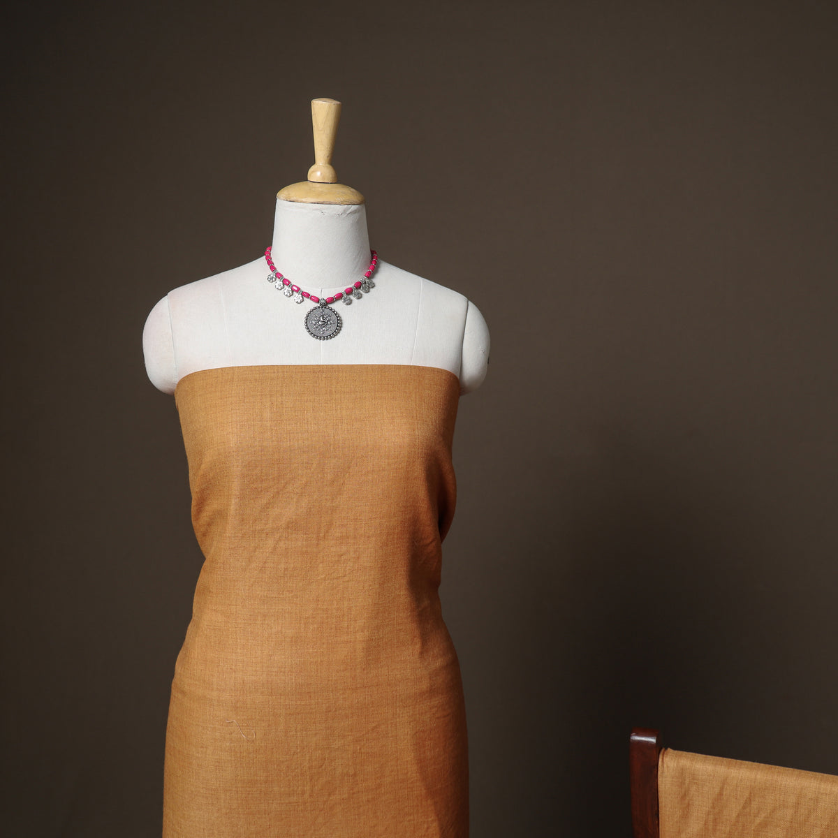 Plain Woolen Unstitched Dress Material: Kurta, Bottom with Dupatta 06