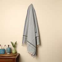 Grey - Handloom Fine Cotton Plain Bath Towel 05