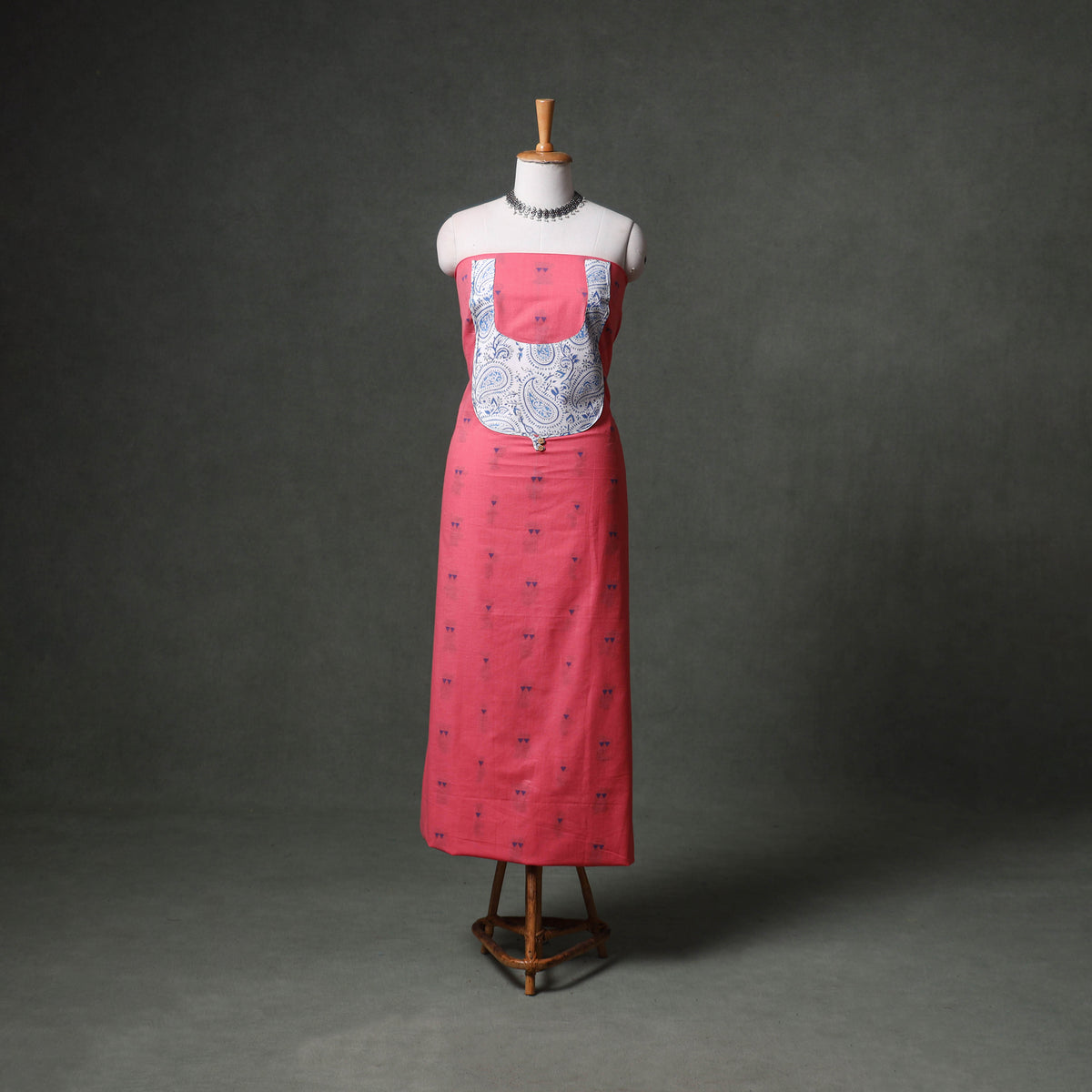 Patchwork Jacquard Buti Cotton Unstitched Kurta Material (2.5M) 92