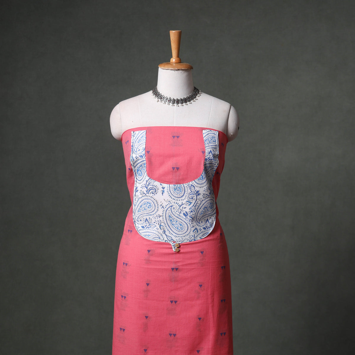Patchwork Jacquard Buti Cotton Unstitched Kurta Material (2.5M) 92