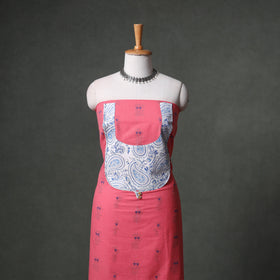 Patchwork Jacquard Buti Cotton Unstitched Kurta Material (2.5M) 92