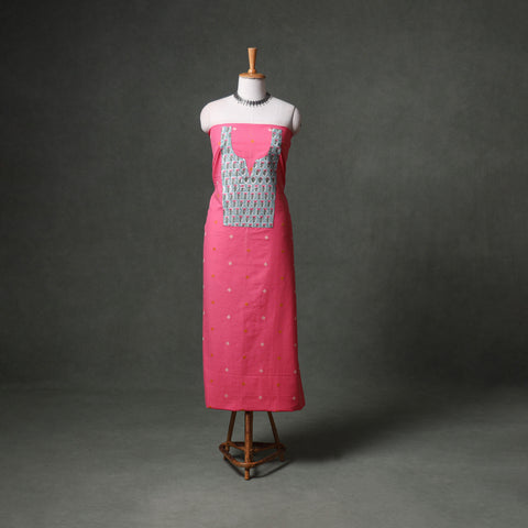 Patchwork Jacquard Buti Cotton Unstitched Kurta Material (2.5M) 93
