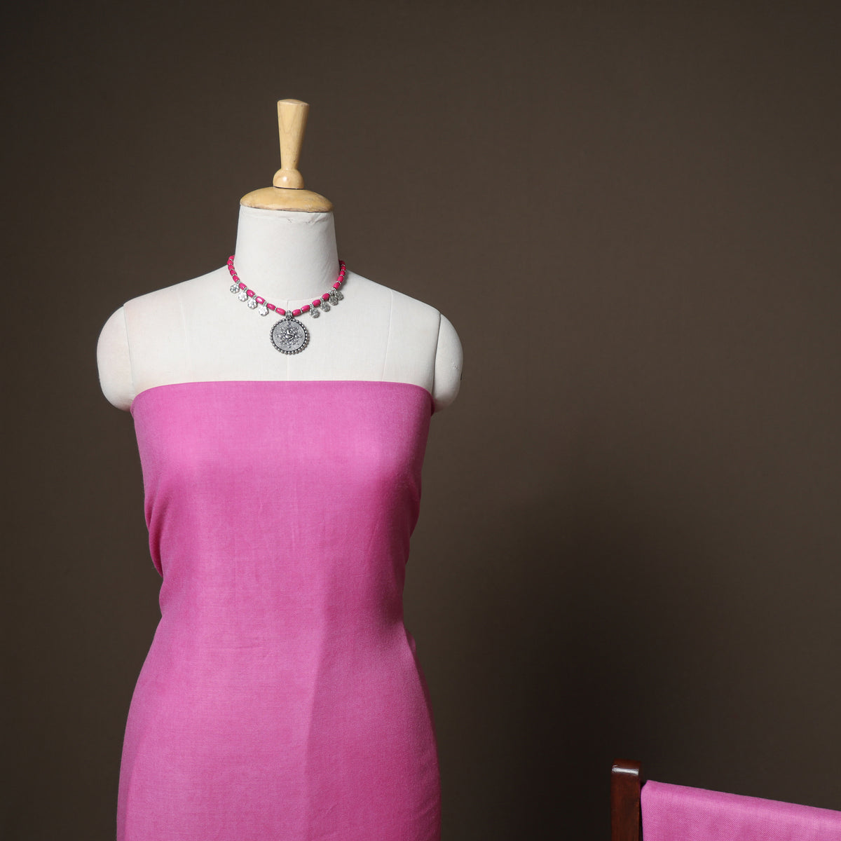Plain Woolen Unstitched Dress Material: Kurta, Bottom with Dupatta 07