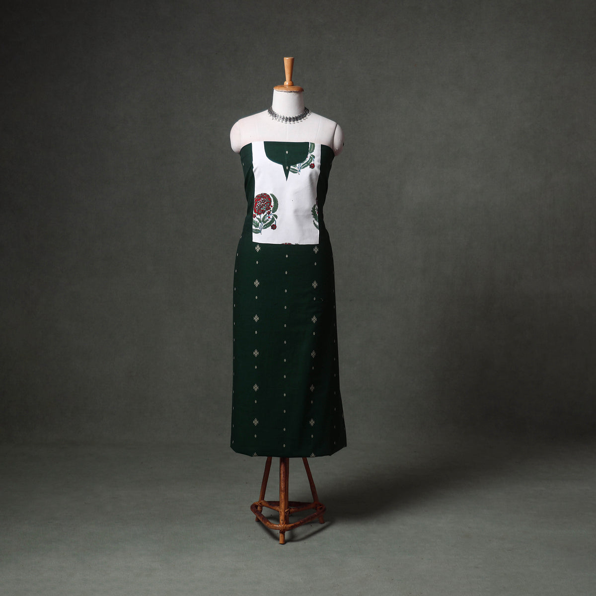 Patchwork Jacquard Buti Cotton Unstitched Kurta Material (2.5M) 94