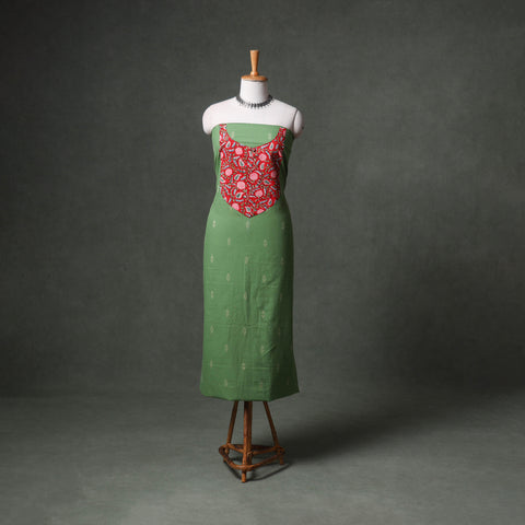 Patchwork Jacquard Buti Cotton Unstitched Kurta Material (2.5M) 95