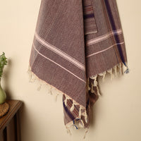 Brown - Handloom Fine Cotton Plain Bath Towel 09