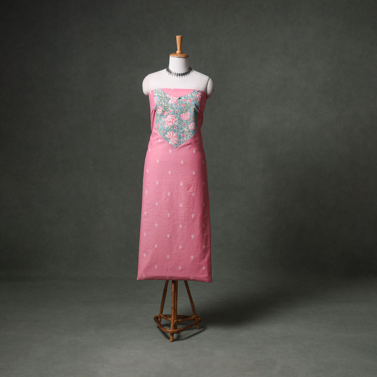Patchwork Jacquard Buti Cotton Unstitched Kurta Material (2.5M) 96