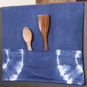 Blue Handmade Cotton Fridge Top Cover with Multiple Pockets