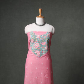 Patchwork Jacquard Buti Cotton Unstitched Kurta Material (2.5M) 96